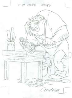 The Hunchback of Notre Dame - Disney Studios - Original Production Drawing - JM Cardona - Art original - (1990) | Catawiki