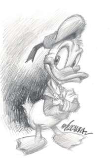 Donald Duck - Go For It! - Original Sketch - Joan Vizcarra  - Art de crayon | Catawiki