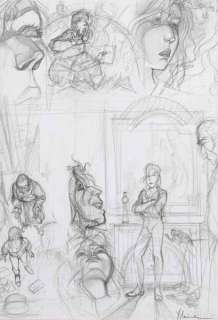 Yslaire | Sambre, étude de la planche n°11 Ã  la mine de p… | Banque Dessinée