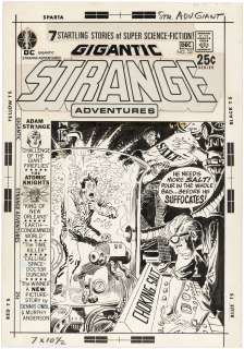 GIGANTIC STRANGE ADVENTURES #227 COMIC BOOK COVER ORIGINAL ART BY JOE KUBERT. | Hake’s