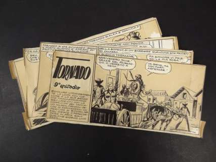 Tornado - 8x tavole originali - storia completa - Page volante - EO - (1961) | Catawiki