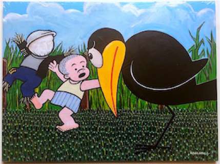 Gary Hallgren Original Art: SCARECROWS | Denis Kitchen Art Agency