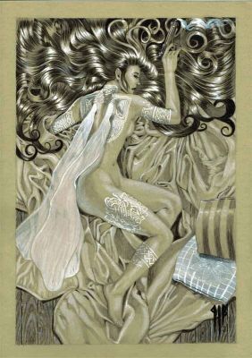 Philippe Bringel | Fille tatouée - entre les boucles | 2DGalleries