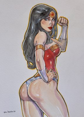 Marc Holanda | Wonder Woman Pin Up 9x12 | Raremarq (Buy It Now)