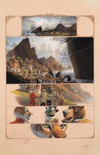 Alexis NESME (né en 1974) "Capitaine Grant" Planche originale des aventure du Capitaine Grant, numérotée 8 au dos | Tajan