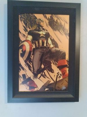 CAPTAIN AMERICA OPERATION ZERO POINT FRAMED CANVAS AUTOGRAPHED 6/10 STAN LEE COA | eBay US
