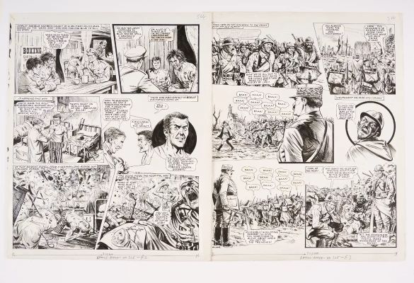 Charley’s War (1979) 2 original artworks by Joe Colquhoun with script by Pat Mills for Battle-Action | Comic Book Auctions ltd