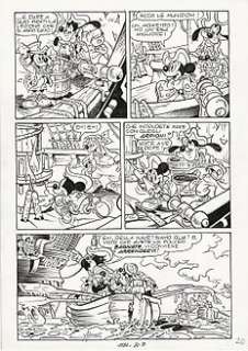 Topolino #1584 - Sergio Asteriti - tavola originale "	Topolino e il tesoro dei Caraibi" - (1986) | Catawiki