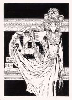 WITCHBLADE AZTEC TRADING CARD ORIGINAL ART BY MICHAEL TURNER. | Hake’s