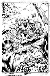 Dave Meikis, Paul Pelletier - exiles #87 cover (silver surfer! ) 2006