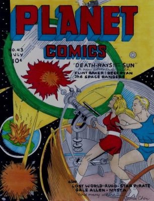 PLANET COMICS # 43 1946 COVER RECREATION ORIGINAL COMIC COLOR ART | eBay US (Buy It Now)