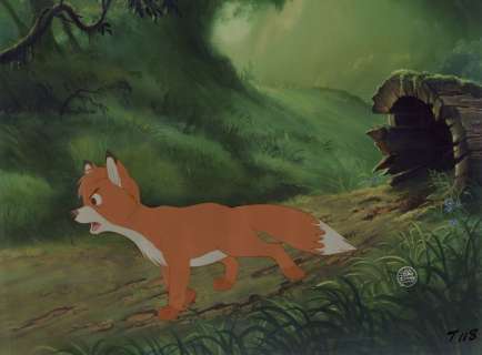 Disney Studios - Original production Cel - Rox et Rouky - Rox - Disney Animation - (1981) | Catawiki
