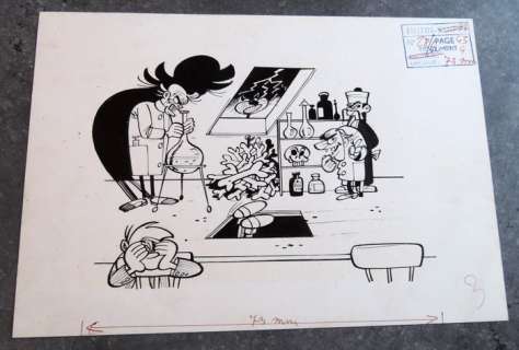 Berck | Original drawing in Indian ink  - Published in Tintin magazine  - (1961) | Catawiki