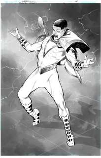 Rafa Sandoval - Black Adam #2 Page 15 First Malik Superhero Costume Appearance