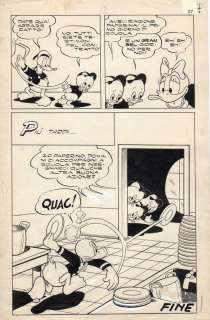 GIOVAN BATTISTA CARPI - Tavola originale Disney per Topolino 123 ‘Andiamo a scuola con…’ Cm.25 x 38. Anno di esecuzione 1955. Pag.27.