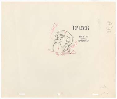 Tintin - Croquis préparatoire pour film d animation - Haddock - On a marché sur la lune - Page volante - EO - (1960/1962) | Catawiki