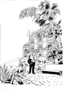 Tibet | Ric Hochet, illustration Ã  l’encre de Chine pour … | Banque Dessinée