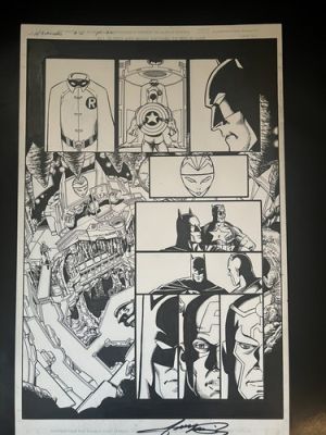 JLA Avengers # 2 Page #20 Batman & Captain America - Artist George Perez (2003) | eBay US