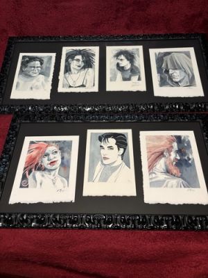 Jill Thompson Original Artwork Signed, Sandman Portraits, Framed, Collection