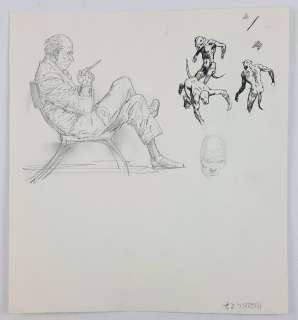 Guido Buzzelli - Illustr. Origin. "Il Disegnatore e i Demoni" - Page volante | Catawiki