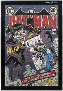 BATMAN #251 FRAMED "SHATTERED" MOSAIC COMIC BOOK COVER RECREATION ORIGNAL ART BY MATTHEW DiMASI (SIGNED BY NEAL ADAMS). | Hake’s