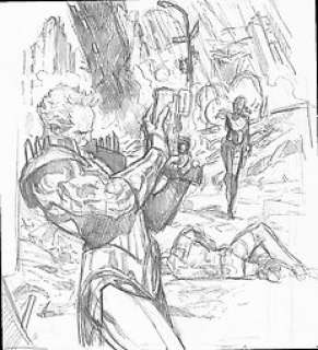  - Larraz, Pépé - Croquis de la page - Uncanny Avengers - Cable 