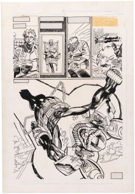 HARDWARE #4 ORIGINAL ART HALF SPLASH PAGE 1 BY DENYS COWAN. | Hake’s