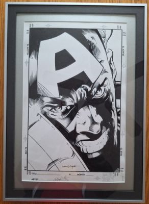 Captain America #41 ORIGINAL COVER ART - Dan Jurgens & Bob Layton - LEGENDARY! | eBay US