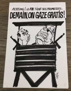 Cabu - Dessin original - Achtung ! Le FN tient sesÂ promesses... - (1995) | Catawiki