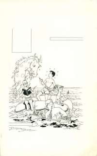 CRAENHALS Les 4 As et le serpent de mer Encre de Chine pour la couverture