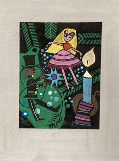 Zbigniew Rychlicki (1922 - 1989) | Zbigniew Rychlicki | Dziadek do orzechów, projekt kartki noworocznej | Desa Unicum