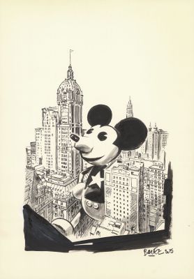 Balez Olivier (Né... | BALEZ Olivier (né en 1972) Mickey Mouse à New York Encre... | Tessier Sarrou