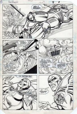 Carmine Infantino | Tavola originale per Red Tornado 4 p.8. Cm.28 x 42. DC Comics. Year 1985. Inks by McLaghlin. | Art e Fumetto