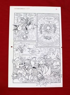 Lot 279 - Original Art pg Sonic & Knuckles Mecha Madness #1 | misc / divers