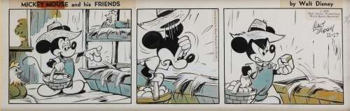 Floyd Gottfredson original â€œMickey Mouseâ€ daily comic strip. | Profiles in History