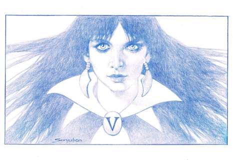 Sanjulian, Manuel - Original drawing - Vampirella portrait | Catawiki