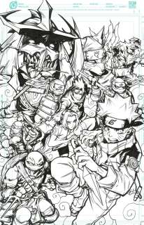 Hendry Prasetya - TMNT X Naruto #4 Cover