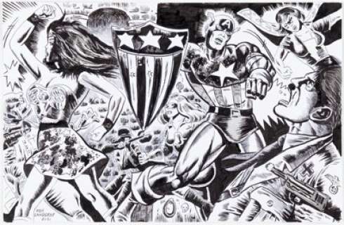 Ken Landgraf -Captain America vs. Red Skull Specialty Illustration Original Art (2021)....