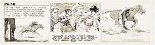 Warren Tufts | Casey Ruggles Daily Comic Strip Original Art dated 5-28-51 (United Feature Syndicate, 1951).... | Heritage