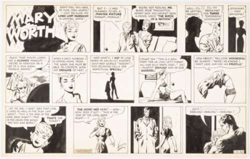 Ernst, Ken | Ken Ernst Mary Worth Sunday Comic Strip Original Art dated 1-7-45 (Publishers Syndicate, 1945). ... | Heritage