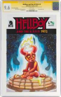 Unidentified artist - superhero sketches - Tony Fleecs Hellboy and the B.P.R.D. #1 Hero Initiative Sketch Cover Edition Original Art - Signature Series (Dark...