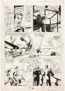 Cazeneuve, Arturo - Arturo Cazeneuve Speed Comics #33 Captain Freedom Story Page 2 Original Art (Harvey Comics, 1944). ...