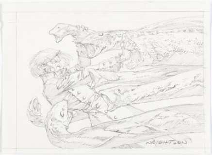 Wrightson, Bernie | Bernie Wrightson Bernie Wrightson: Master of the Macabre Trading Card #88 "Eels" Preliminary Original Art (FPG, 1993). ... | Heritage