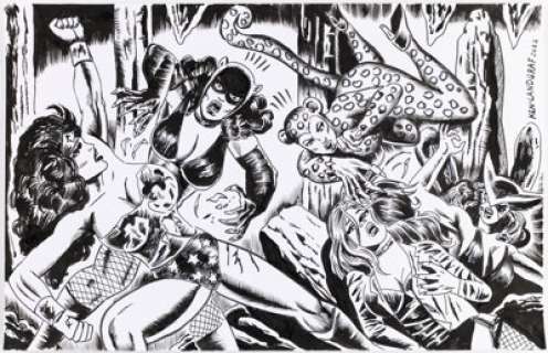 Landgraf, Ken | Ken Landgraf - Clawed by Catwoman Illustration Original Art (2022). ... | Heritage