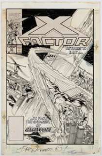 Shoemaker, Terry - Terry Shoemaker and Al Milgrom X-Factor #51 ArchAngel Cover Original Art (Marvel, 1990)....