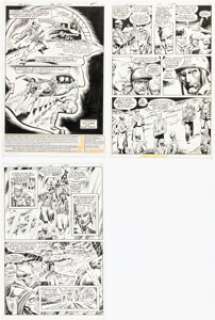 Ayers, Dick | Dick Ayers Sgt. Rock #340 Story Pages Original Art Group of 3 (DC, 1980).... (Total: 3 Original Art) | Heritage