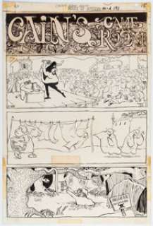 Aragonés, Sergio | Sergio Aragonés House of Mystery #191 Complete 1-Page Story "Cain’s Game Room" Original Art (DC, 1971).... | Heritage