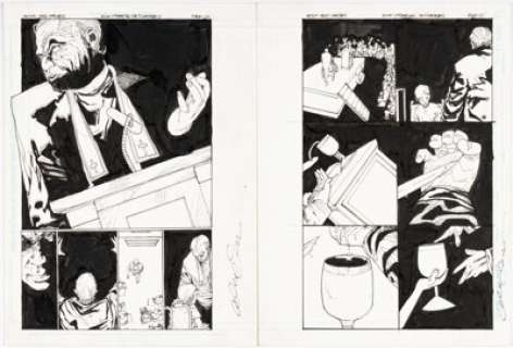 Sanchez, Alex - Alex Sanchez 30 Days of Night: Spreading the Disease #2 Story Pages 20-21 Original Art (IDW, 2007)....