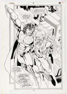 Batista, Chris - Chris Batista and Rich Faber Steel #5 Splash Page 15 Original Art (DC, 1994)....