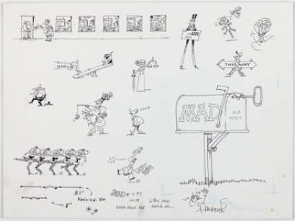 Aragonés, Sergio | Sergio Aragonés MAD Marginal Illustrations Original Art (EC, 2008).... | Heritage